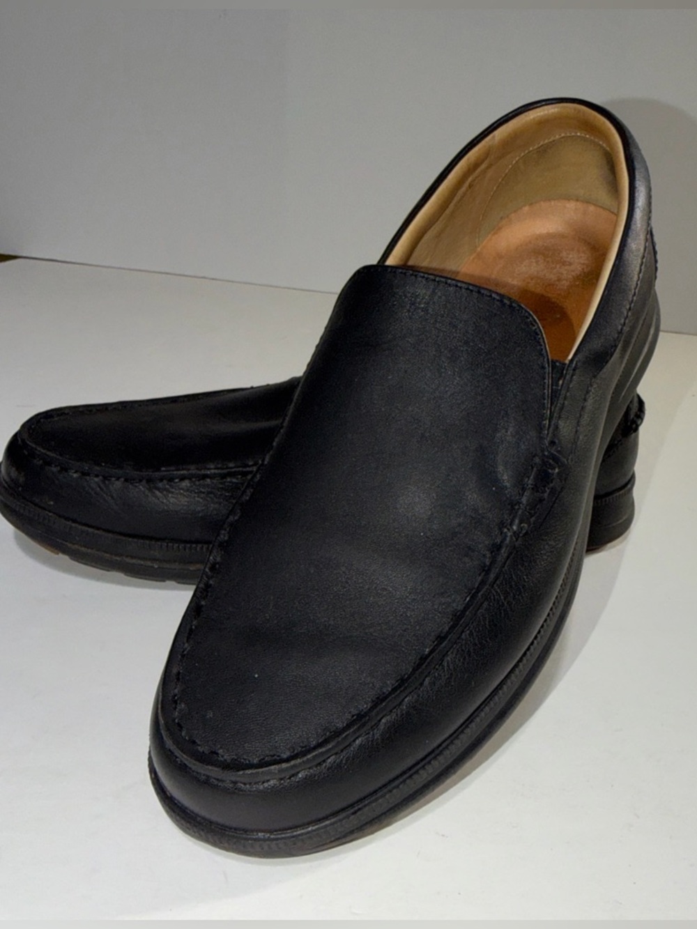 Samuel Hubbard Shoes Men’s  11 Black Leather Slip On Casual Loafers M1520 008